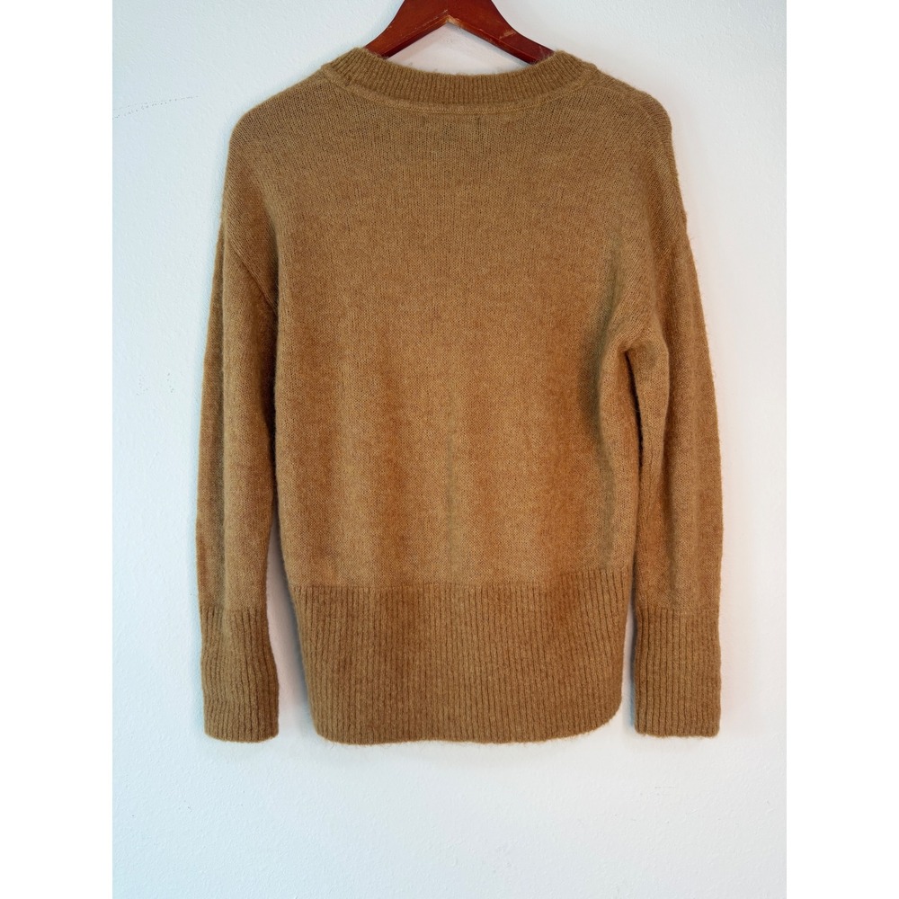 Banana Republic Alpaca Blend Crewneck Sweater Camel Tan Cozy Knit Womens Small - Picture 4 of 10